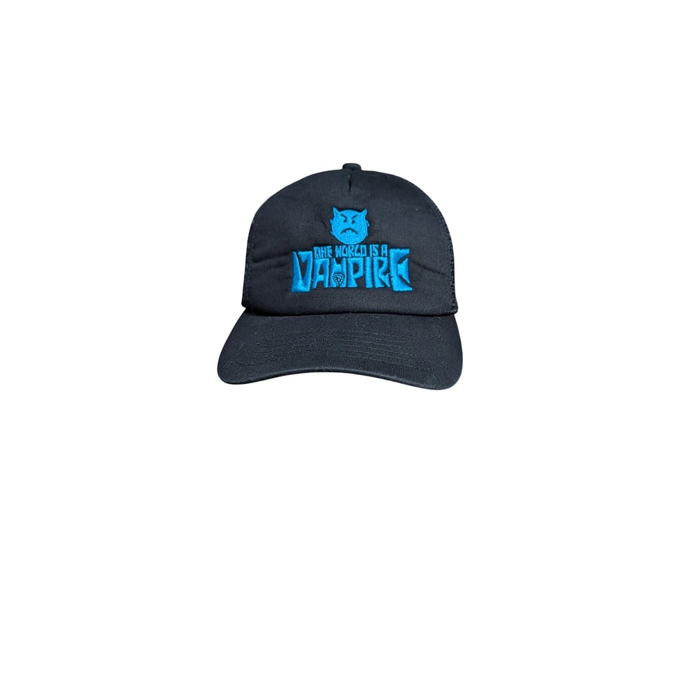 Smashing Pumpkins The World Is A Vampire Tour Trucker Hat Black Blue Snapback
